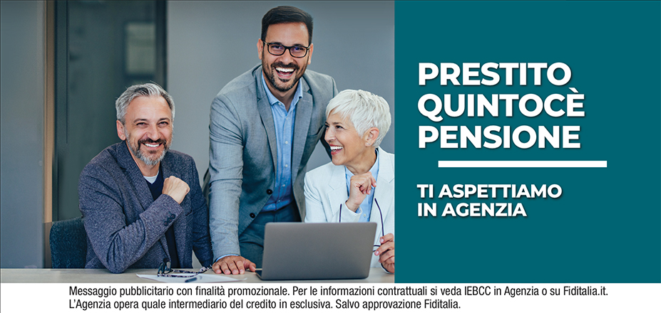 Agenzia MD Financial Services S.r.l. Fiditalia | Catania, San Giovanni La Punta | Cessione del Quinto Quintocè - Un consulente dedicato per i progetti di dipendenti e pensionati. Messaggio pubblicitario con finalità promozionale. Per le informazioni contrattuali si veda IEBCC in Agenzia o su Fiditalia. it. L’Agenzia opera quale intermediario del credito in esclusiva. Salvo approvazione Fiditalia.